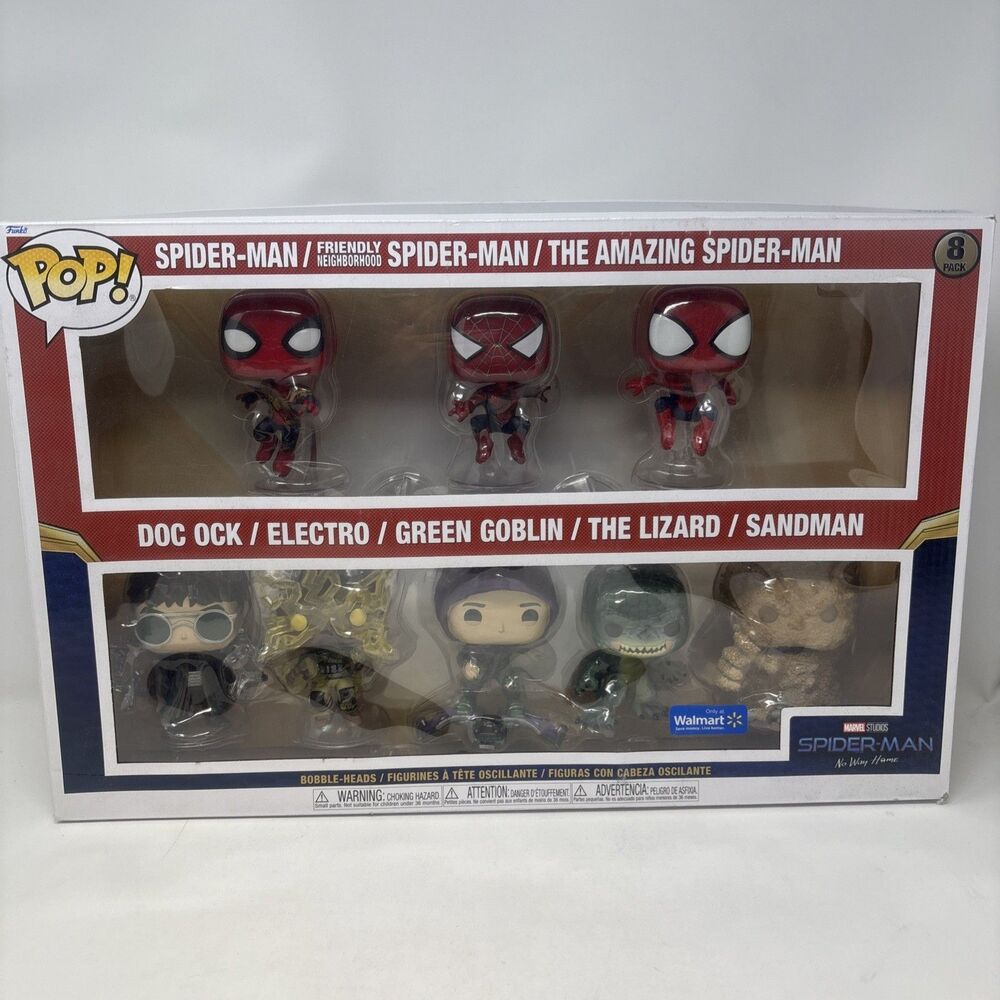 Funko Pop Marvel Spider-Man No Way Home 8 Pack Walmart Exclusive NIB